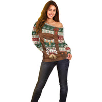 Germany Bavarian Christmas Off Shoulder Sweater German Heritage Costume - Wonder Print Shop