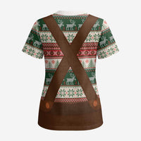 Germany Bavarian Christmas Scrub Top German Heritage Costume - Wonder Print Shop