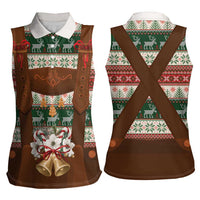 Germany Bavarian Christmas Women Sleeveless Polo Shirt German Heritage Costume - Wonder Print Shop