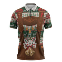 Germany Bavarian Christmas Zipper Polo Shirt German Heritage Costume - Wonder Print Shop