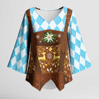 Germany Christmas Kimono Sleeve Blouse Bavarian Costume Style - Wonder Print Shop