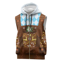 Germany Christmas Sleeveless Zip Hoodie Bavarian Costume Style - Wonder Print Shop