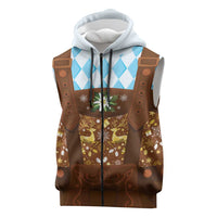 Germany Christmas Sleeveless Zip Hoodie Bavarian Costume Style - Wonder Print Shop
