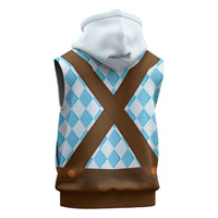 Germany Christmas Sleeveless Zip Hoodie Bavarian Costume Style - Wonder Print Shop