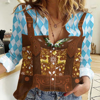 Germany Christmas Women Casual Shirt Bavarian Costume Style - Wonder Print Shop