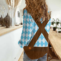 Germany Christmas Women Casual Shirt Bavarian Costume Style - Wonder Print Shop