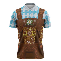 Germany Christmas Zipper Polo Shirt Bavarian Costume Style - Wonder Print Shop