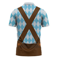 Germany Christmas Zipper Polo Shirt Bavarian Costume Style - Wonder Print Shop
