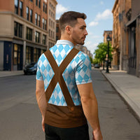 Germany Christmas Zipper Polo Shirt Bavarian Costume Style - Wonder Print Shop