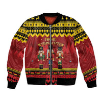 Germany Nussknacker Christmas Bomber Jacket Crack Deez Nuts - Wonder Print Shop
