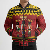 Germany Nussknacker Christmas Bomber Puffer Jacket Crack Deez Nuts - Wonder Print Shop
