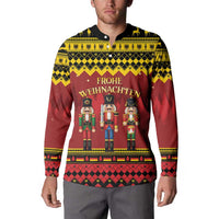 Germany Nussknacker Christmas Button Sweatshirt Crack Deez Nuts - Wonder Print Shop