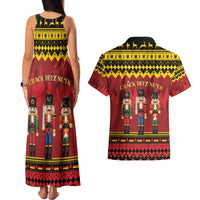 Germany Nussknacker Christmas Couples Matching Tank Maxi Dress and Hawaiian Shirt Crack Deez Nuts - Wonder Print Shop