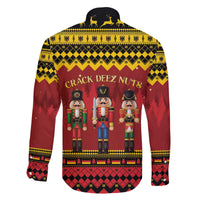 Germany Nussknacker Christmas Family Matching Off The Shoulder Long Sleeve Dress and Hawaiian Shirt Crack Deez Nuts - Wonder Print Shop