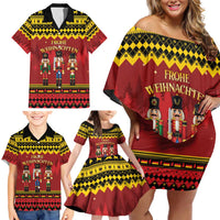 Germany Nussknacker Christmas Family Matching Off Shoulder Short Dress and Hawaiian Shirt Crack Deez Nuts - Wonder Print Shop
