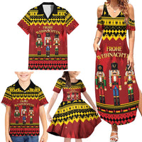 Germany Nussknacker Christmas Family Matching Summer Maxi Dress and Hawaiian Shirt Crack Deez Nuts - Wonder Print Shop