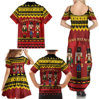 Germany Nussknacker Christmas Family Matching Summer Maxi Dress and Hawaiian Shirt Crack Deez Nuts - Wonder Print Shop