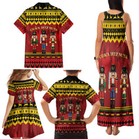 Germany Nussknacker Christmas Family Matching Tank Maxi Dress and Hawaiian Shirt Crack Deez Nuts - Wonder Print Shop