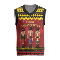 Germany Nussknacker Christmas Knitted V-Neck Vest Crack Deez Nuts - Wonder Print Shop