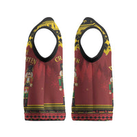 Germany Nussknacker Christmas Knitted V-Neck Vest Crack Deez Nuts - Wonder Print Shop