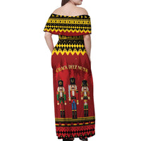 Germany Nussknacker Christmas Off Shoulder Maxi Dress Crack Deez Nuts - Wonder Print Shop