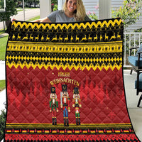 Germany Nussknacker Christmas Quilt Crack Deez Nuts - Wonder Print Shop