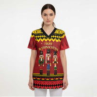 Germany Nussknacker Christmas Scrub Top Crack Deez Nuts - Wonder Print Shop