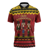 Germany Nussknacker Christmas Zipper Polo Shirt Crack Deez Nuts - Wonder Print Shop