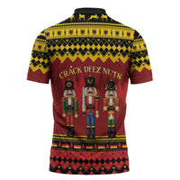 Germany Nussknacker Christmas Zipper Polo Shirt Crack Deez Nuts - Wonder Print Shop