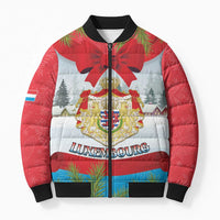 Personalised Luxembourg Christmas Bomber Puffer Jacket Schei Chreschtdeeg 2025 - Wonder Print Shop