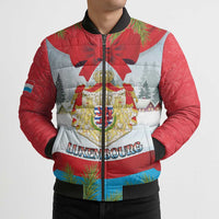 Personalised Luxembourg Christmas Bomber Puffer Jacket Schei Chreschtdeeg 2025 - Wonder Print Shop