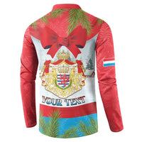 Personalised Luxembourg Christmas Button Sweatshirt Schei Chreschtdeeg 2025 - Wonder Print Shop