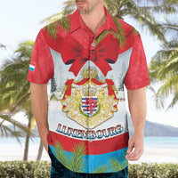 Personalised Luxembourg Christmas Hawaiian Shirt Schei Chreschtdeeg 2025 - Wonder Print Shop