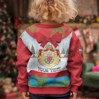 Personalised Luxembourg Christmas Kid Ugly Christmas Sweater Schei Chreschtdeeg 2025 - Wonder Print Shop
