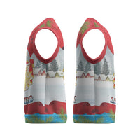 Personalised Luxembourg Christmas Knitted V-Neck Vest Schei Chreschtdeeg 2025 - Wonder Print Shop