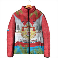 Personalised Luxembourg Christmas Padded Jacket Schei Chreschtdeeg 2025 - Wonder Print Shop