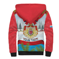 Personalised Luxembourg Christmas Sherpa Hoodie Schei Chreschtdeeg 2025 - Wonder Print Shop
