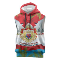 Personalised Luxembourg Christmas Sleeveless Hoodie Schei Chreschtdeeg 2025 - Wonder Print Shop