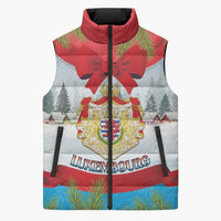 Personalised Luxembourg Christmas Sleeveless Puffer Jacket Schei Chreschtdeeg 2025 - Wonder Print Shop