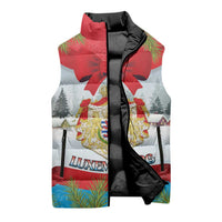Personalised Luxembourg Christmas Sleeveless Puffer Jacket Schei Chreschtdeeg 2025 - Wonder Print Shop