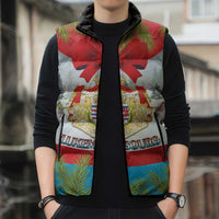 Personalised Luxembourg Christmas Sleeveless Puffer Jacket Schei Chreschtdeeg 2025 - Wonder Print Shop