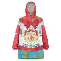 Personalised Luxembourg Christmas Wearable Blanket Hoodie Schei Chreschtdeeg 2025 - Wonder Print Shop