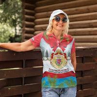 Personalised Luxembourg Christmas Women Polo Shirt Schei Chreschtdeeg 2025 - Wonder Print Shop