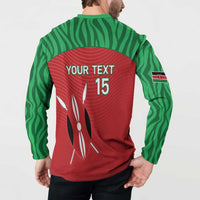 Custom Athletics Kenya Button Sweatshirt Kenyan Runner - Wonder Print Shop