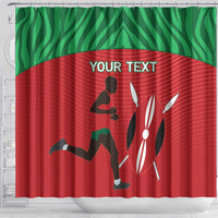 Custom Athletics Kenya Shower Curtain Kenyan Runner