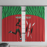 Custom Athletics Kenya Window Curtain Kenyan Runner - Wonder Print Shop