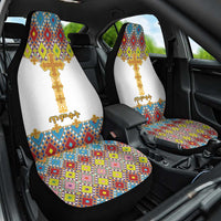 Ethiopian Epiphany Car Seat Cover Cross Mix Tilet Pattern - Wonder Print Shop