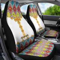 Ethiopian Epiphany Car Seat Cover Cross Mix Tilet Pattern - Wonder Print Shop