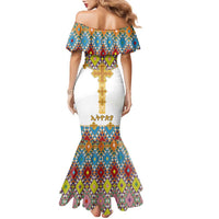 Ethiopian Epiphany Family Matching Mermaid Dress and Hawaiian Shirt Cross Mix Tilet Pattern - Wonder Print Shop