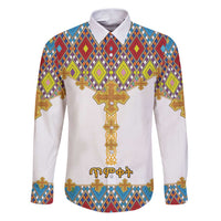 Ethiopian Epiphany Family Matching Puletasi and Hawaiian Shirt Cross Mix Tilet Pattern - Wonder Print Shop